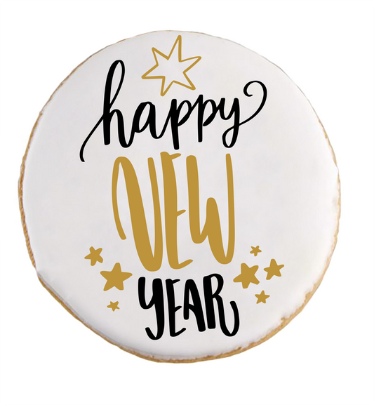 New Years Cookie Set - Modern Gold