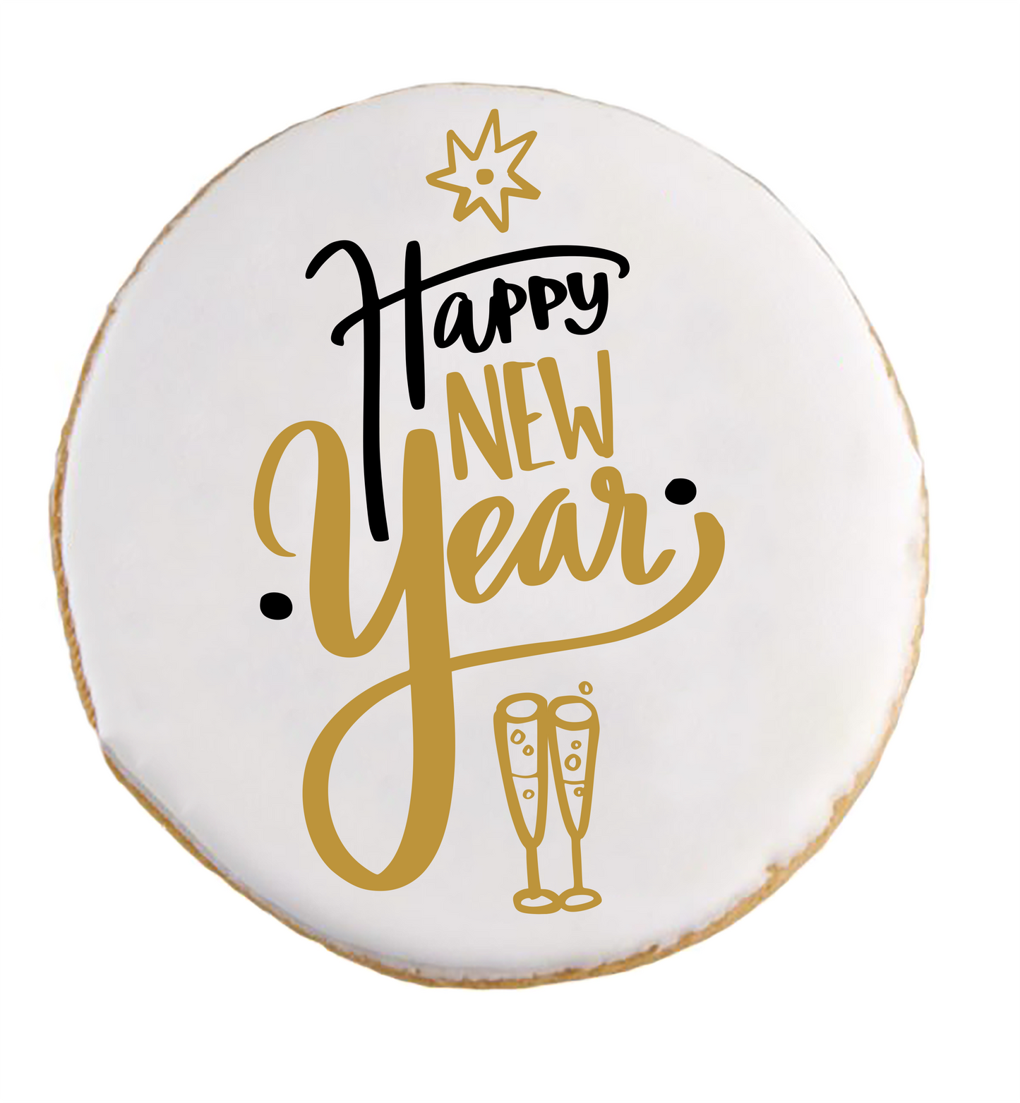 New Years Cookie Set - Modern Gold