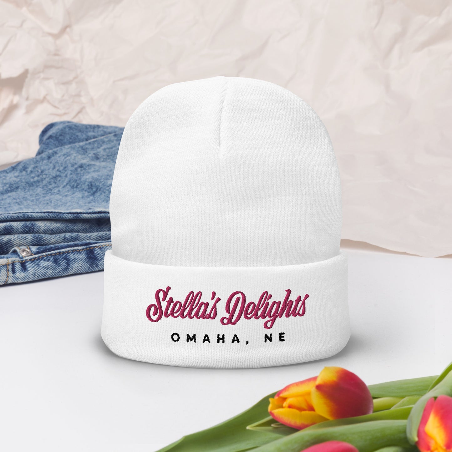 Stella's Delights Embroidered Beanie